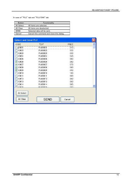 Sharp PC Link Manual XE-A207 & 217