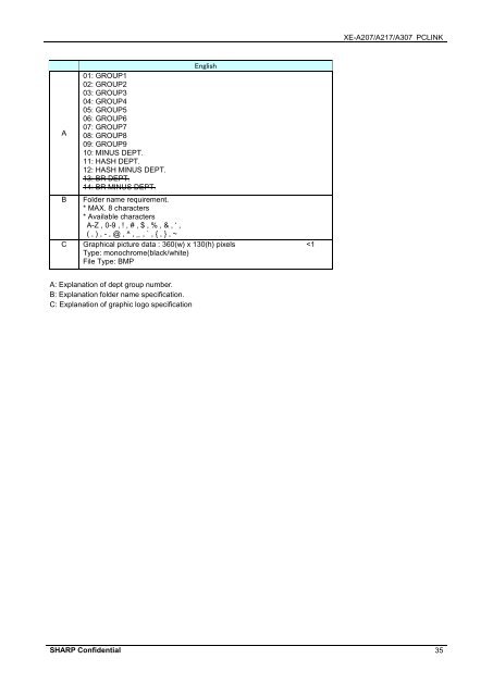 Sharp PC Link Manual XE-A207 & 217