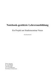 Notebook-gestützte Lehrerausbildung - Studienseminar Neuss
