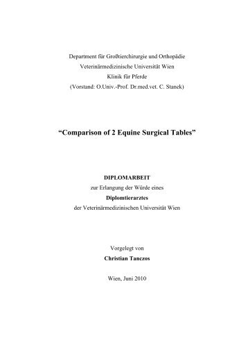âComparison of 2 Equine Surgical Tablesâ - Kruuse