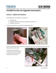 CX1200 Pre-Die Cut Upgrade Instructions - Primera