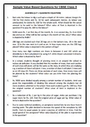 Sample Value Based Questions for CBSE Class X - Math with JM ...