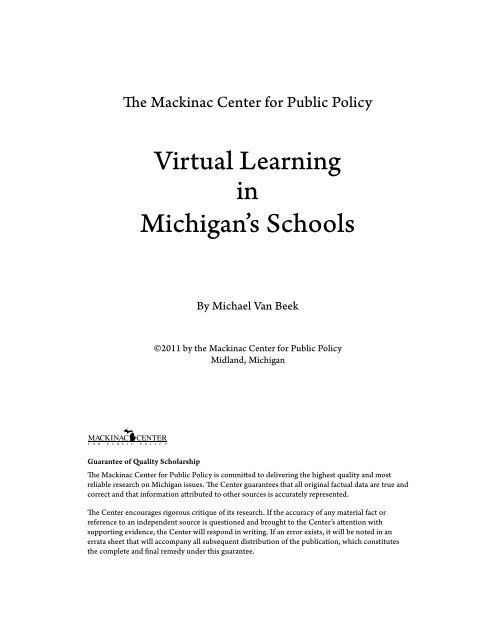 by Michael Van Beek - Michigan Virtual University