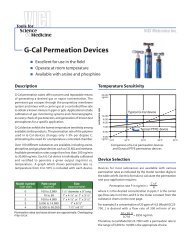 G-Cal Permeation Devices - Valco Instrument Instrument Company