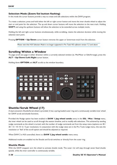 Duality SE Operator's Manual - Solid State Logic