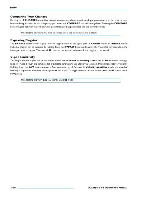 Duality SE Operator's Manual - Solid State Logic