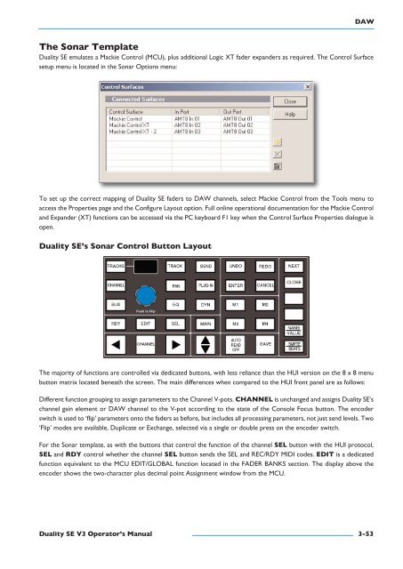 Duality SE Operator's Manual - Solid State Logic