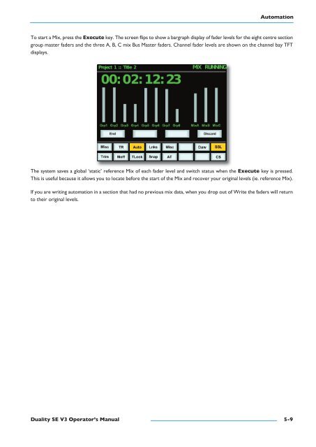 Duality SE Operator's Manual - Solid State Logic