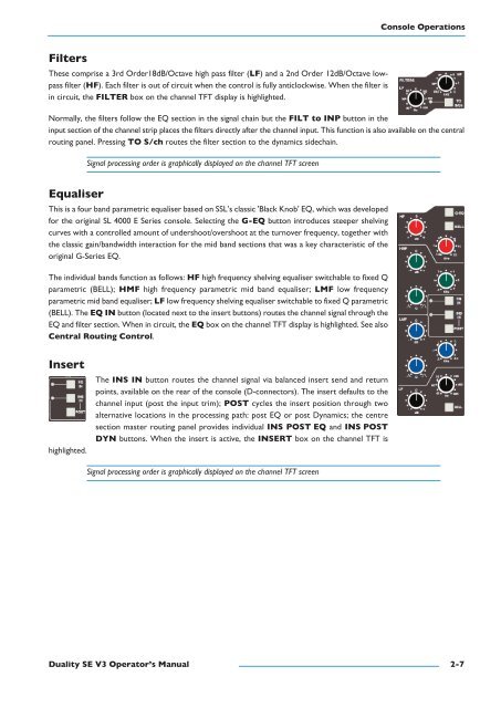 Duality SE Operator's Manual - Solid State Logic