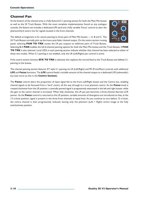 Duality SE Operator's Manual - Solid State Logic