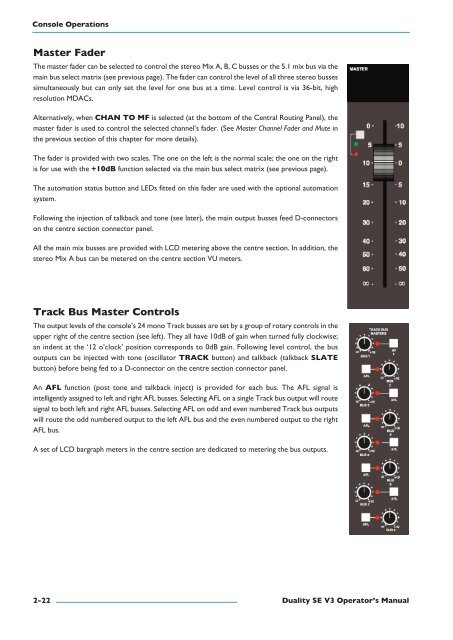 Duality SE Operator's Manual - Solid State Logic