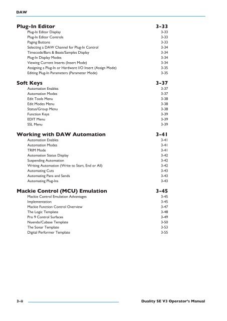 Duality SE Operator's Manual - Solid State Logic