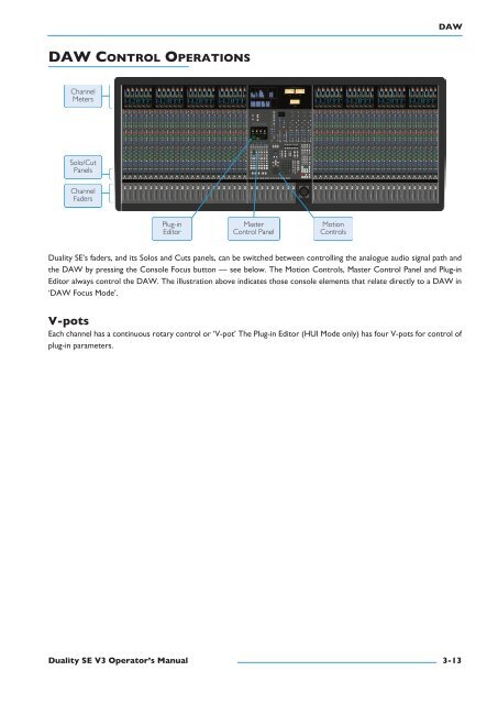 Duality SE Operator's Manual - Solid State Logic