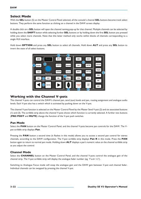 Duality SE Operator's Manual - Solid State Logic