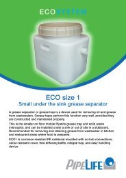 Small Grease Separator - Pipelife International