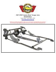 1967-1969 Camaro Rear Torque Arm Install Sheet - Total Cost ...