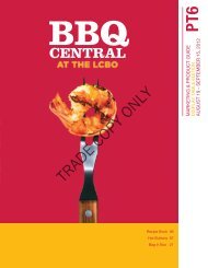 Marketing & Product Guide P6: BBQ Central At the LCBO August 19