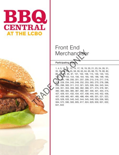 Marketing & Product Guide P6: BBQ Central At the LCBO August 19