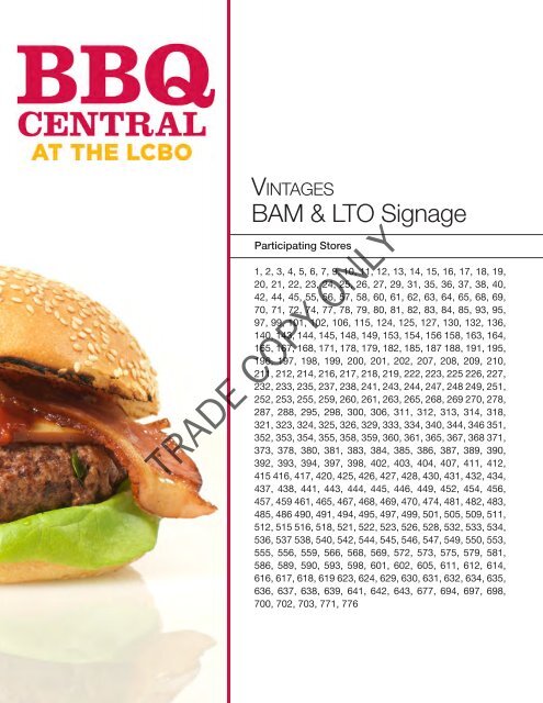 Marketing & Product Guide P6: BBQ Central At the LCBO August 19