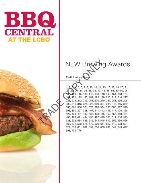 Marketing & Product Guide P6: BBQ Central At the LCBO August 19