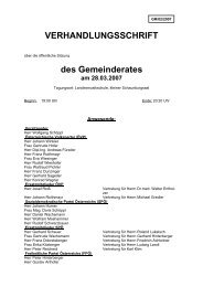 VERHANDLUNGSSCHRIFT des Gemeinderates - Hartkirchen ...