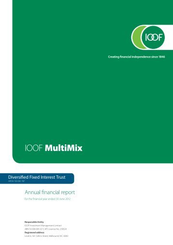 IOOF MultiMix Diversified Fixed Interest Trust