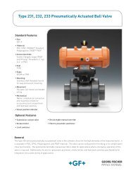 Ball Valve Type 231, 232, 233 - GF Piping Systems