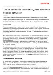 Test de orientación vocacional: ¿Para dónde van nuestras aptitudes?