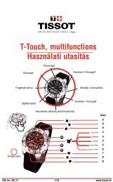 T-Touch, multifunctions HasznÃ¡lati utasÃ­tÃ¡s - Support - Tissot