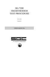 SG-7200 SMARTMODEM TEST PROCEDURE - SGC