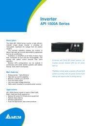 API 1500A Series - DELTA Power Solutions