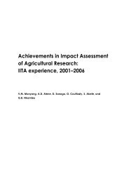 Achievements in Impact Assessment of Agricultural Research: IITA ...