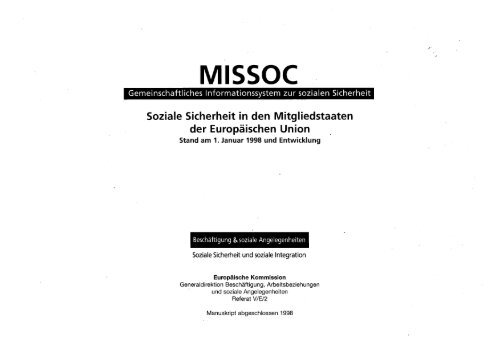 MISSOC Archiv 1998