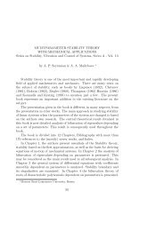 MULTIPARAMETER STABILITY THEORY WITH MECHANICAL ...