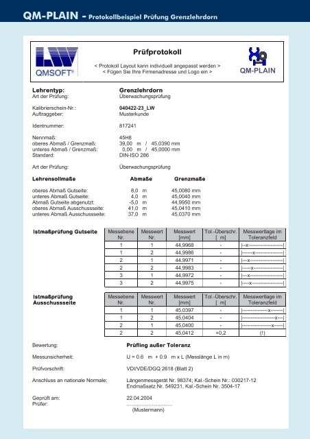 QMSOFT Version 6 - L & W GmbH