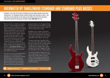 overwater by tanglewood standard and standard plus basses