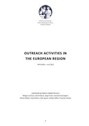 outreach activities in the european region - International ...