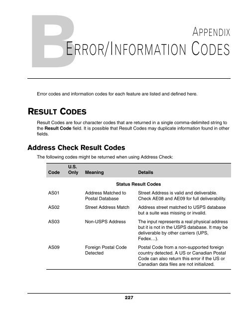 Result Codes - Melissa Data