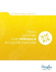 Rapport annuel - Institut universitaire en santÃ© mentale Douglas