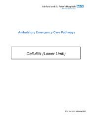 AECP - Cellulitis.pdf - Ashford and St. Peter's Hospitals NHS Trust