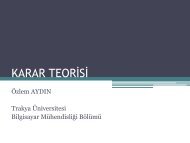 Karar Teorisi - Trakya Ãniversitesi