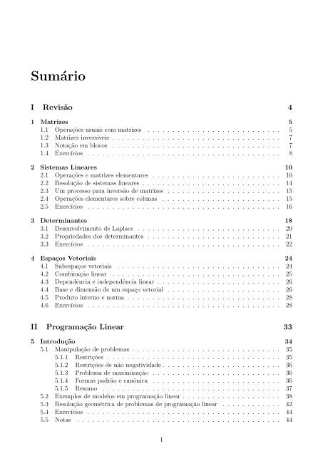 ProgramaÃ§Ëao Linear - Notas de aula - CEUNES