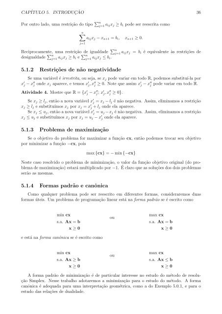 ProgramaÃ§Ëao Linear - Notas de aula - CEUNES