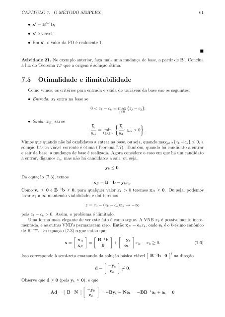 ProgramaÃ§Ëao Linear - Notas de aula - CEUNES