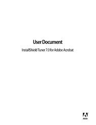 User Document InstallShield Tuner for 7.0 Adobe ... - Adobe Partners