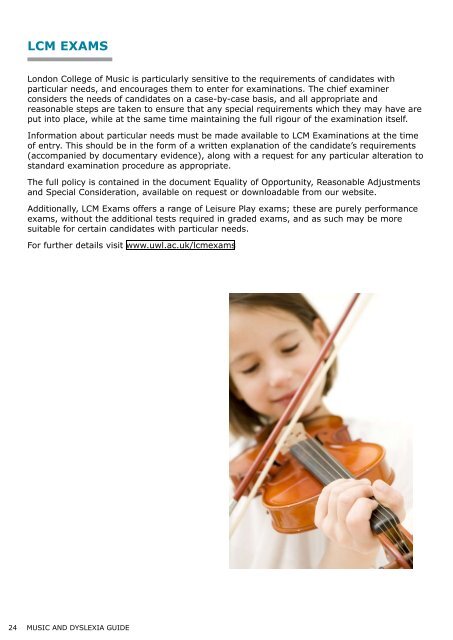 TEACHER GUIDE TO MUSIC AND DYSLEXIA - Rhinegold Publishing