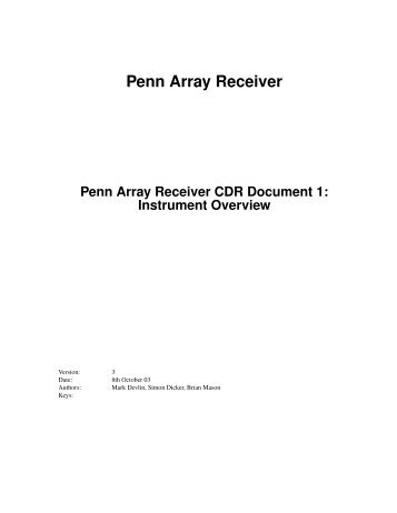 Penn Array Receiver - Green Bank