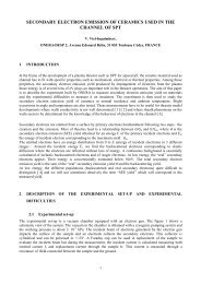 secondary electron emission of ceramics used in the channel of spt