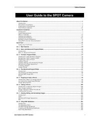 User Guide to the SPOT Camera - SPOT Imaging Solutions