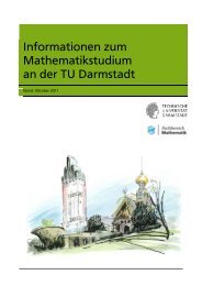 Informationen zum Mathematikstudium - Fachbereich Mathematik ...